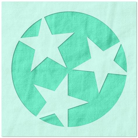 Tennessee State Flag Three Star Stencil | Star stencil, Tennessee state flag, Tennessee flag