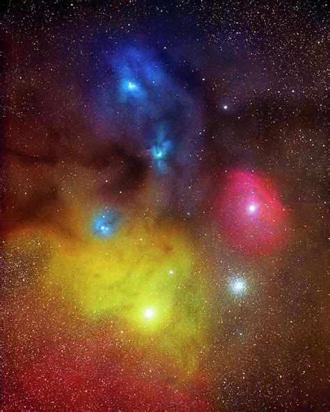 Rho Ophiuchi Nebulosity Photograph by Tony & Daphne Hallas/science ...