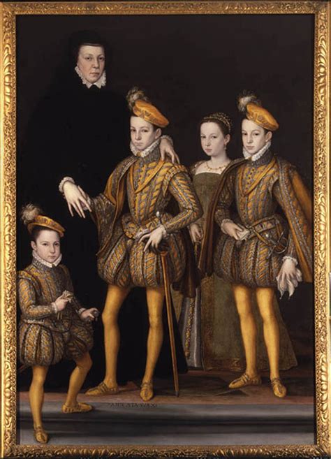 Catherine de Medici with her children | Женщины в истории, История европы, Портреты мужчин