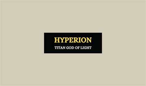 Hyperion – Titan God of Heavenly Light in Greek Mythology - Symbol Sage