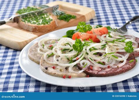 Bavarian sausage salad stock photo. Image of picnic, parsley - 22016598