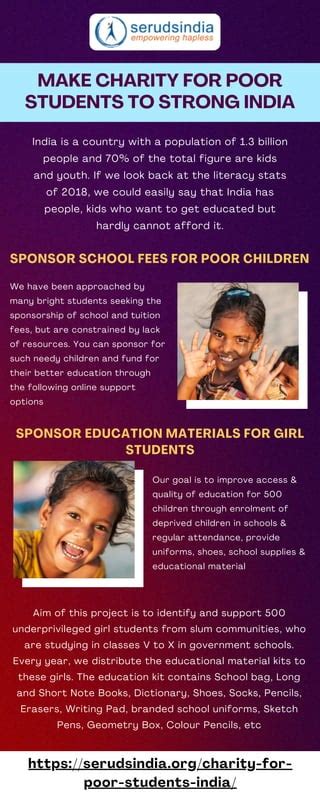 Make Charity for Poor Students To Strong India | PDF