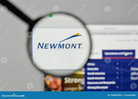 Milan, Italy - November 1, 2017: Newmont Mining Logo on the Webs ...