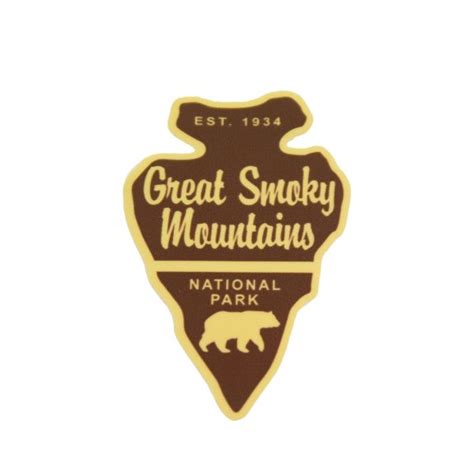 Great Smoky Mountains National Park Arrowhead Mini Sticker - Smokies Life