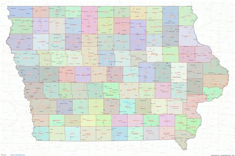 Iowa Map With County Lines | Images and Photos finder