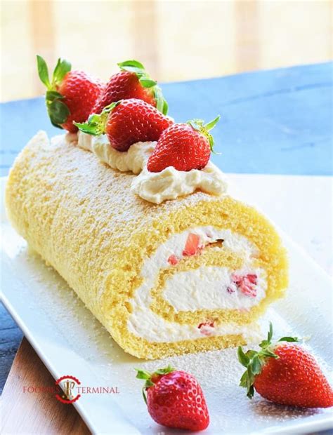 Vanilla Swiss Roll Cake Recipe » Foodies Terminal