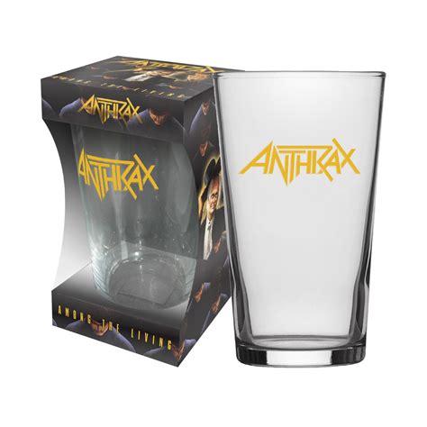 Anthrax Logo Beer Glass Novelties | Loudtrax