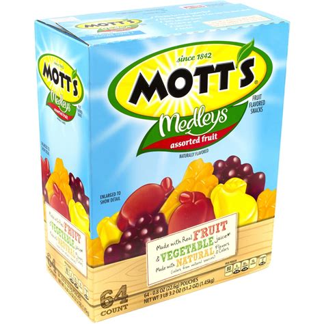 Mott's Medleys Fruit Snacks, Assorted Fruit, 0.8 Oz, 64 Ct - Walmart.com - Walmart.com