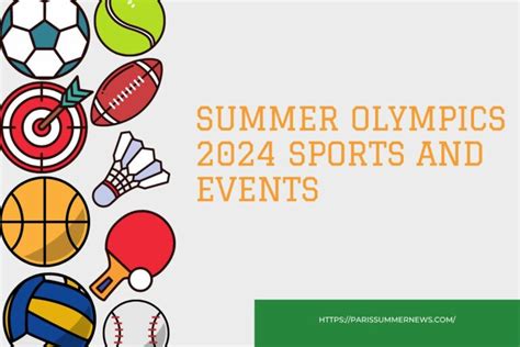 Summer Olympics 2024 Sports and Events