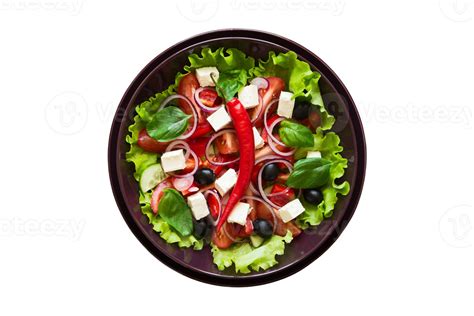 Black bowl with salad isolated on a transparent background 21596773 PNG