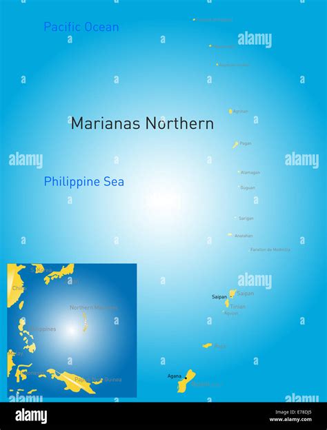 northern mariana islands map Stock Photo - Alamy