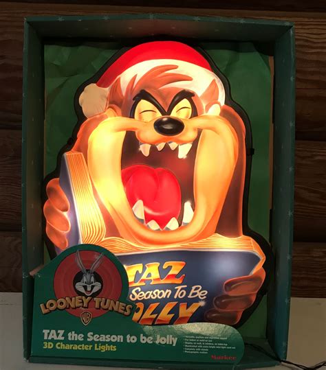 1997 Taz The Season to be Jolly 3D Christmas Light UP | Jolly, Taz, Looney tunes