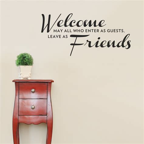 Welcome Friends Wall Quote Decal