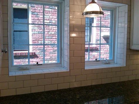 subway tile used as backsplash and window sill. | Kitchen redo, Windows ...