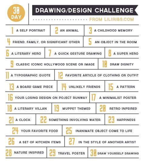 30 Day Drawing/Design Challenge! « Lili Ribeira – Graphic Design ...