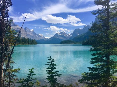 Took a cruise on Maligne Lake to capture this view in Jasper National ...