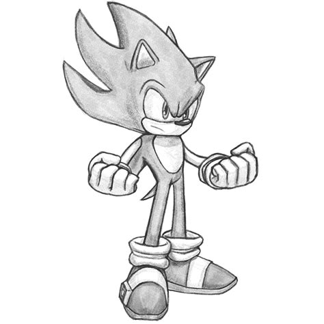 Super Sonic Pencil Drawing by HiddenMatrixYT on DeviantArt