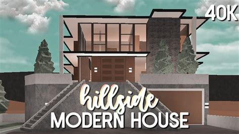 Roblox | Bloxburg: 40k Hillside Modern House (No Advanced Placement) Speedbuild - YouTube