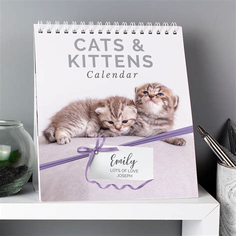 Personalised Cats and Kittens Desk Calendar | Cats and kittens, Personalized pet gifts, Kittens