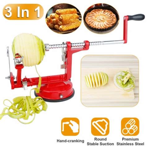 3In 1 Apple Peeler Manual Rotation Potato Fruit Core Slicer Kitchen ...