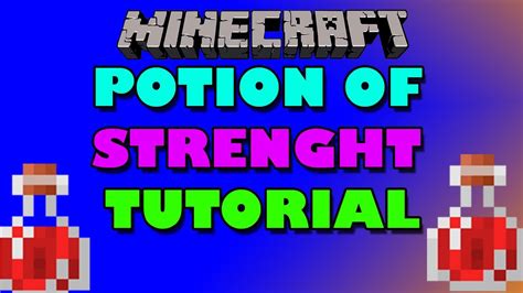 How to make a splash potion of strength in MINECRAFT - YouTube