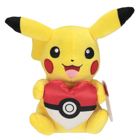 Limited Edition Pokémon Plush - 8" Pikachu with Heart Pillow - Walmart.com