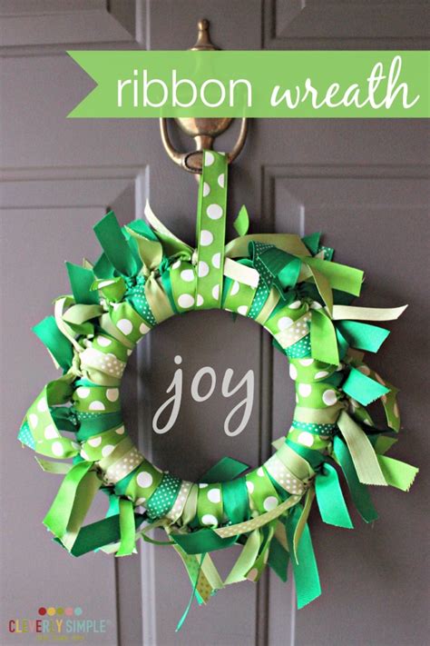 How To Make A Ribbon Wreath - Cleverly Simple® : Recipes & DIY From Our ...