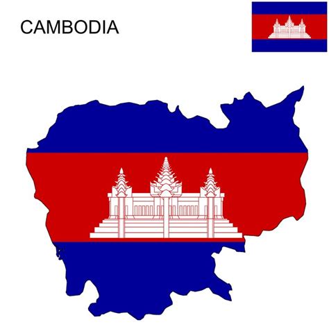 Cambodia Flag Map | Cambodia flag, Cambodian flag, Cambodia