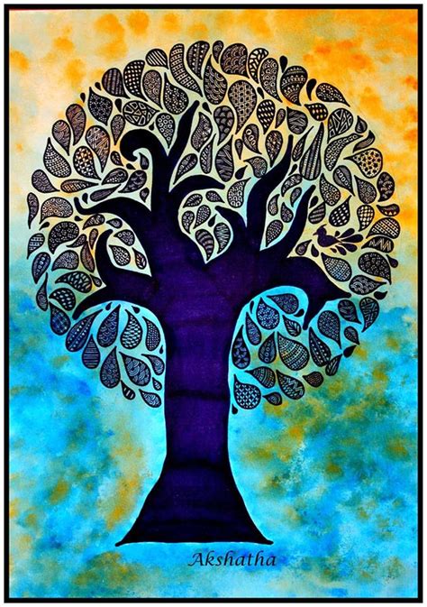 Tree of Life Zentangle Art Print - Etsy