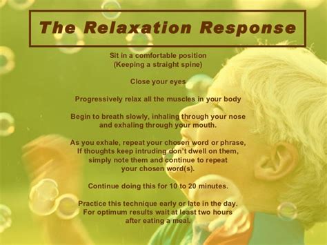 Relaxation visualization response