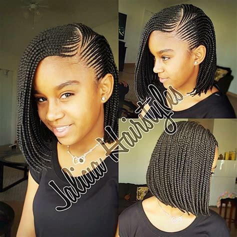 Cute braided bob! | Cornrow hairstyles, African braids hairstyles, Hair styles