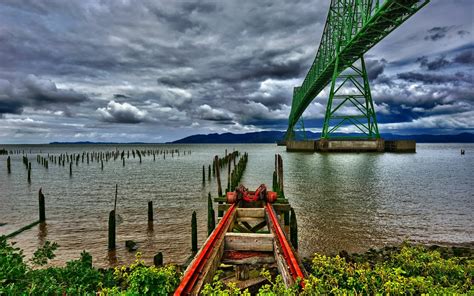 Download Man Made Astoria–Megler Bridge HD Wallpaper