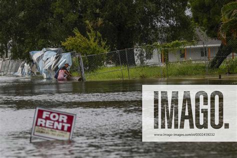 August 30, 2023, Tampa, Florida, USA: Flooding seen at Palmetto Beach ...