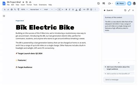Collaborate with Duet AI in Google Docs - Google Docs Editors Help