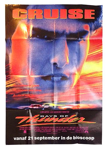 Days of Thunder poster - Cine Qua Non independent filmshop