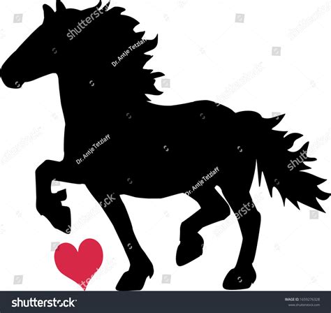 Silhouette Friesian Horse Trotting Stock Vector (Royalty Free ...