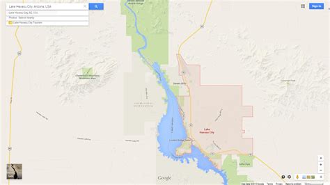 Lake Havasu City, Arizona Map