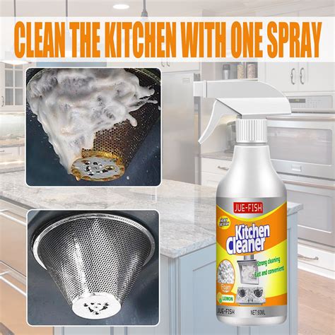 Kitchen Degreaser Foam Cleaner Spray Powerful Stain Grease Remover for ...