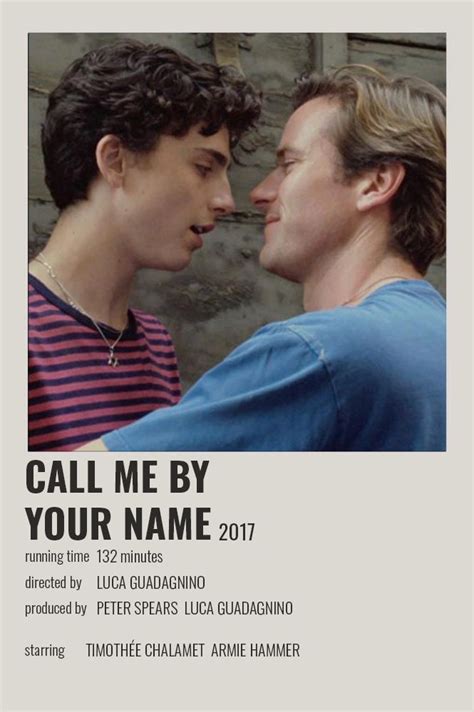 Call Me By Your Name Polaroid Poster | Movie posters minimalist, Movie posters, Alternative ...