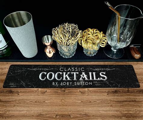 Custom Printed Bar Mat Bar Runner Mat Customized Mat for Bars Cocktail Prepping Mat Counter Mat ...