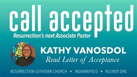 Associate Pastor Letter of Acceptance – Resurrection Lutheran Church