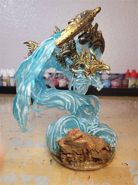 Water Elemental Miniature by Lord of the Print 3D Printed Dnd | Etsy