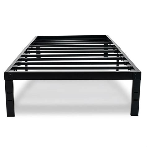 Twin XL College Dorm Heavy Duty Black Metal Platform Bed Frame by Fast ...