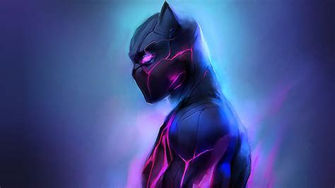 Black Panther Light Blue Shades Background HD Black Panther Wallpapers ...