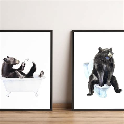 Bear Bathroom Decor - Etsy