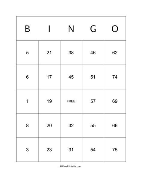 Print Bingo Cards – Free Printable