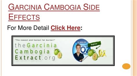 Garcinia cambogia side effects