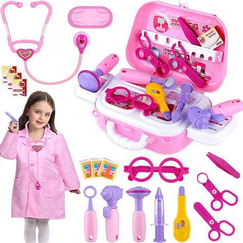 Buy Toy Doctor Kit for Girls, Kids Doctor Set with Carry Case, Play Doctor Set for Kids with ...