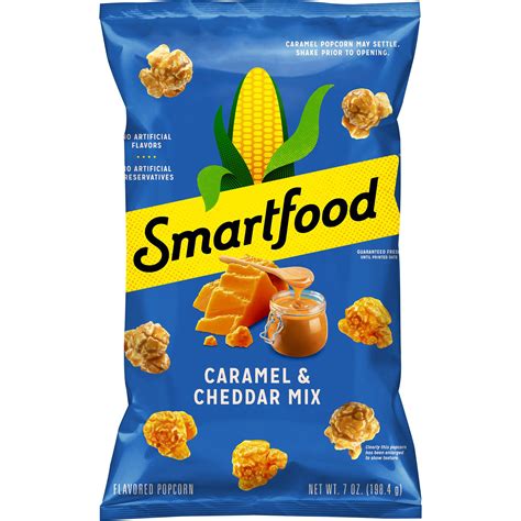 Smartfood Caramel & Cheddar Mix Flavored Popcorn, 7 oz Bag - Walmart.com