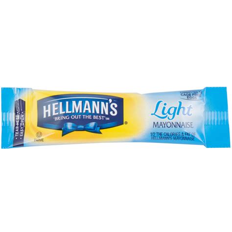 Hellmann's Light Mayonnaise 12 Gram Portion Packets - 210/Case